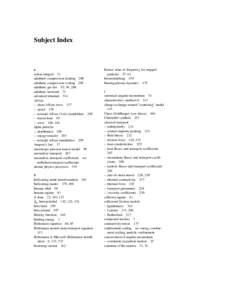 Subject Index  a action integral 31 adiabatic compression heating 288 adiabatic compression scaling 290