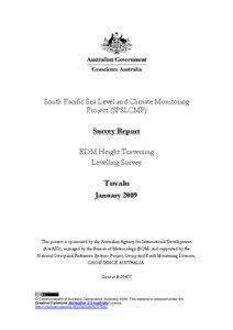 South Pacific Sea Level and Climate Monitoring Project (SPSLCMP) Survey Report