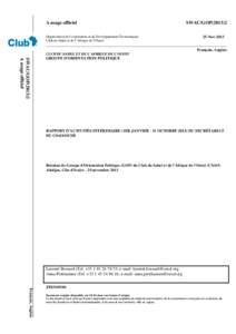 A usage officiel Organisation de Coopération et de Développement Économiques Club du Sahel et de l’Afrique de l’Ouest SWAC/GOP[removed]Nov-2013
