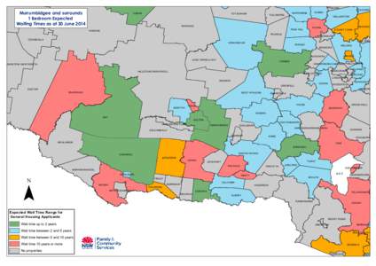 Murrumbidgee and surrounds MENINDEE 1 Bedroom Expected Waiting Times as at 30 June[removed]COB AR
