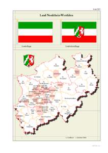 Tafel X/I  Land Nordrhein-Westfalen Landesflagge