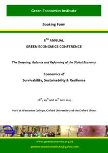 Natural resources / Resource economics / Technology / Business / Environmental social science / Green Economics Institute / Ecological economics / PayPal / Green economy / Economics / Environmental economics / Industrial ecology