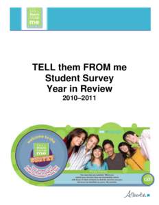 TELL them FROM me Student Survey Year in Review 2010–2011  TELL them FROM me Year in Review