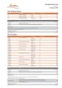 UK Retail Price List Inc 20% VAT 1 January[removed]The Original Series