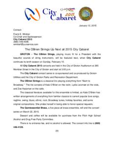 Microsoft Word - Press Release No. 3 - City Cabaret[removed]The OBrien Strings Concert.docx