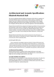 Microsoft Word - EMH_architectural specifications