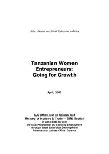 Africa / Entrepreneur / Dar es Salaam / International Labour Organization / Private sector development / Tanzania Chamber of Commerce /  Industry and Agriculture / African Aurora Business Network / Tanzania / Entrepreneurship / Geography of Africa