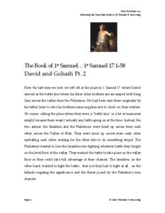 Microsoft Word - Lesson[removed]Samuel 17.1-58_ David and Goliath_Part Two
