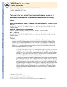 NIH Public Access Author Manuscript Opt Lett. Author manuscript; available in PMC 2010 February 11. NIH-PA Author Manuscript