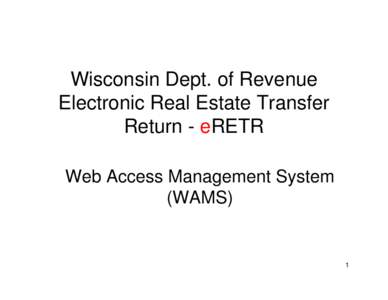 Web Access Management System (WAMS