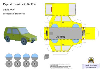 Papel de construção № 305a automóvel dificuldade: S2 levemente WD 8912