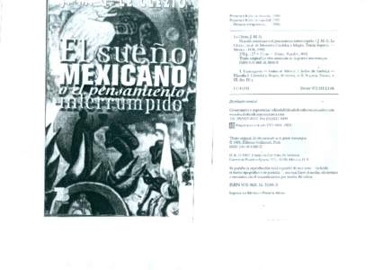 Primera edición en francés, 1988 Primera edición en español, 1992 Primera rcimpresión, 2008  Le Clézio,j.-M. G.