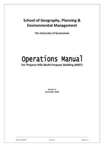 Operations Manual: Pinjarra Hills