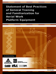 Statement of Best Practices of General Training and Familiarization for Aerial Work Platform Equipment