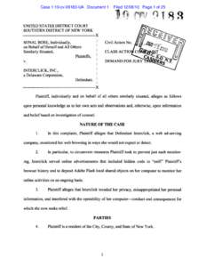 Bose v Interclick Complaint-filed