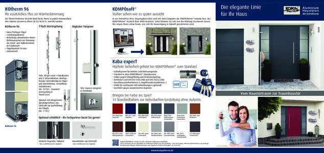 Die elegante Linie für Ihr Haus KOtherm 96  KOMPOsoft®