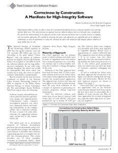 Total Creation of a Software Project  Correctness by Construction:
