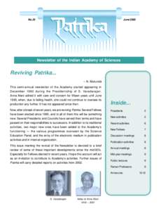 No.35  June 2002 Newsletter of the Indian Academy of Sciences