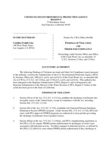 UNITED STATES ENVIRONMENTAL PROTECTION AGENCY REGION 9 75 Hawthorne Street San Francisco, California[removed]_______________________________