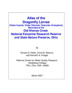 Atlas of the Dragonfly Larvae (Class Insecta: Order Odonata: Suborder Anisoptera) Recorded at the  Old Woman Creek