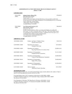 BA[removed]ADMINISTRATIVE ACTION MINUTES BY THE STATE BUDGET AGENCY January 17, 2003 CONSTRUCTION[removed]