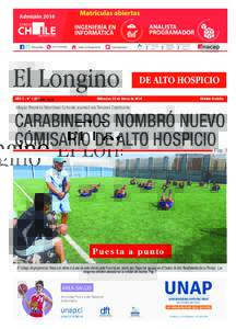 El Longino AÑO 7 - N° 1.583 DE ALTO HOSPICIO  Miércoles 20 de Enero de 2016