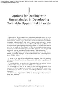 Dietary Reference Intakes for Thiamin, Riboflavin, Niacin, Vitamin B6, Folate, Vitamin B12, Pantothenic Acid, Biotin, and http://www.nap.edu/catalog/6015.html J Options for Dealing with Uncertainties in Developing