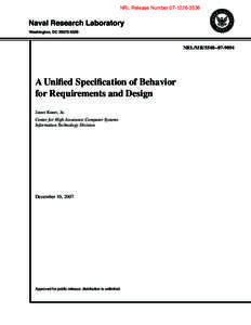 NRL Release Number[removed]Naval Research Laboratory Washington, DC[removed]NRL/MR[removed]