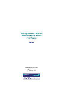 Radio / Ultra-wideband / Technology / Electromagnetic interference / Title 47 CFR Part 15 / Orthogonal frequency-division multiplexing / Frequency modulation / WiMedia Alliance / Wireless USB / Telecommunications engineering / Data transmission / Electronics