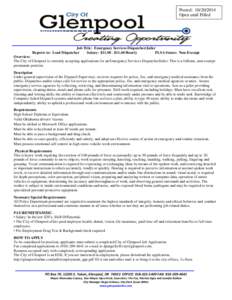 Dispatch / Call for service / Computer-aided dispatch / Fair Labor Standards Act / Logistics / Transport / Management