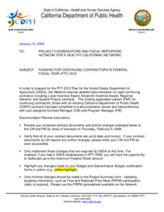 State of California—Health and Human Services Agency  California Department of Public Health MARK B HORTON, MD, MSPH Director