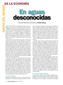 Gente del mundo de la economia - En aguas desconocidas - Camilla Andersen - Finanzas y Desarrollo - Diciembre de 2006