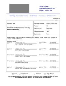 ORAU TEAM Dose Reconstruction Project for NIOSH Oak Ridge Associated Universities I Dade Moeller & Associates I MJW Corporation Page 1 of 55