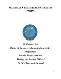 Kamla Nehru Institute of Technology / Master of Business Administration / Education / ITM University