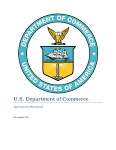U.S. Department of Commerce Agreements Handbook November 2011  i