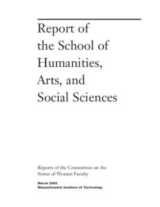 Report of the School of Humanities, Arts, and Social Sciences