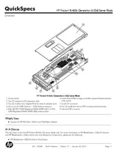 QuickSpecs  HP ProLiant BL465c Generation 6 (G6) Server Blade Overview