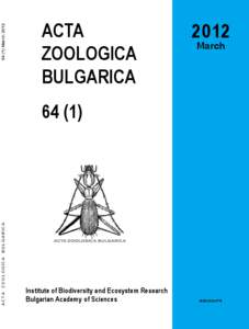 [removed]March[removed]Acta zoologica bulgarica