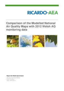 Comparison of the Modelled National Air Quality Maps with 2012 Welsh AQ monitoring data Report for Welsh Government Ricardo-AEA/R/ED56069