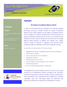 Issue 153, April 2016 Globelink, Linking you globally. A Publication of CWT Globelink Group