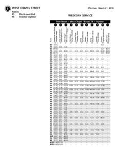 WEST CHAPEL STREET  Effective: March 21, 2010 Routes F5