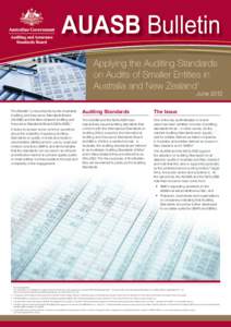 AUASB Bulletin AUASB Bulletin Applying the Auditing Standards on Audits of Smaller Entities in Australia and New Zealand1