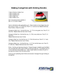 Microsoft Word - Knitting EvangeHats Instructions