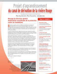Projet d’agrandissement du canal de dérivation de la rivière Rouge - Une publication de la Commission du canal de dérivation