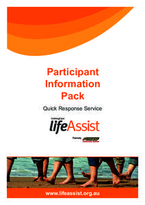 Participant Information Pack Quick Response Service UnitingCare UnitingCare