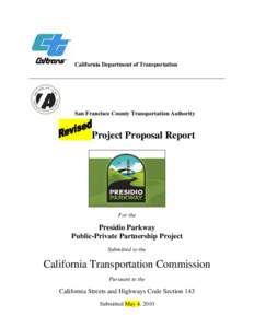 Microsoft Word - REVISED Presidio Parkway P3 Project Proposal Report_5_4_10.doc