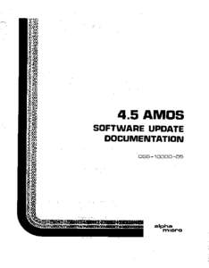 4.5 AMOS SOFTWARE UPDATE DOCUMENTATION