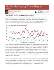  	
   	
   Mobile Messaging Threat Report July 2013