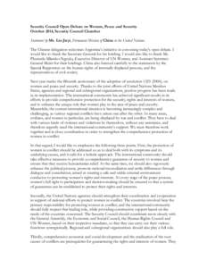 United Nations Security Council Resolution / United Nations / International relations / UN Action Against Sexual Violence in Conflict