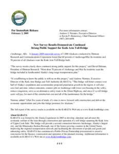 For Immediate Release February 2, 2009 For more information contact: Andrew J. Niemiec, Executive Director or Kevin P. Hemenway, Chief Financial Officer